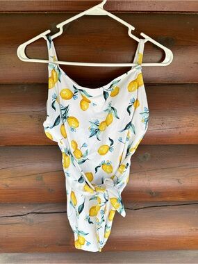 Jessica Simpson Lemon Print One-Piece Swimsuit